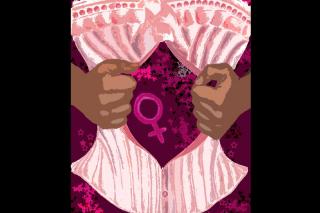 Sanse ilustra el Da Internacional de la Mujer. Cartel ganador de 2009. Autora: Aizea Elcorobarrutia