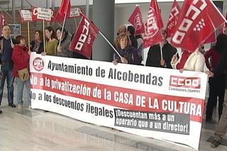 Los sindicatos protestan por la privatizacin del nuevo espacio cultural de Alcobendas