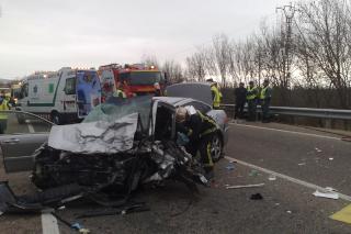 Fin de semana trgico en las carreteras de Madrid con cuatro fallecidos. Foto: Accidente mortal en la M-608 a la altura de Soto de El Real. Comunidad de Madrid