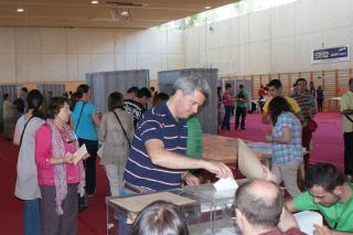 Los candidatos de Sanse votan destacando la participacin ciudadana en estas elecciones. Narciso Romero, candidato PSOE Sanse