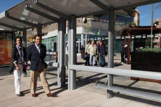 El intercambiador de la calle Libertad estrena dotaciones para mejorar la movilidad de los autobuses de Alcobendas
