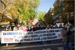 Los trabajadores de Alcampo en Alcobendas rechazan la liberalizacin de horarios que pretende la Comunidad de Madrid.