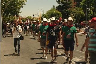 Los mineros de Aragn, que ya estn en Alcobendas, harn 430 kilmetros a pie antes de llegar el mircoles a Madrid.