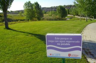 Sanse ahorra el equivalente a 110 piscinas olmpicas gracias al riego con agua regenerada de sus parques