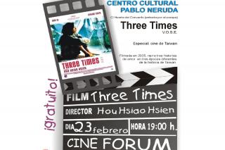 La pelcula Three Times inaugura el Cine-Forum mensual de Colmenar Viejo.