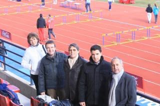 El presidente de la Federacin de atletismo visita la pista de Tres Cantos