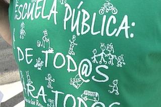 Manifestacin en Madrid en defensa de la educacin pblica infantil