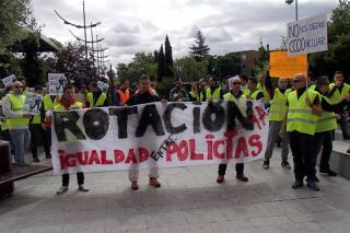 Los policas locales de Alcobendas se manifiestan este mircoles reclamando su conciliacin