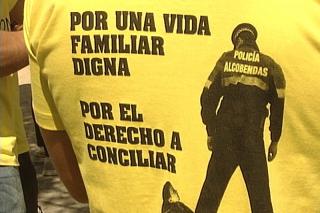 30 agentes de Polica Local protestan en Alcobendas por sus turnos de trabajo