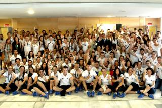 Los voluntarios del Mundial de Baloncesto se presentan en Alcobendas