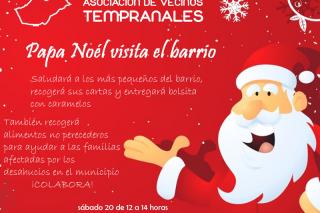 Pap Noel visita el barrio de Tempranales de Sanse el prximo sbado y el lunes 22