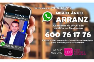 Cien vecinos utilizan WhatsApp para contactar con el candidato de UPyD Alcobendas