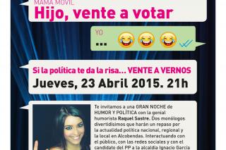 El PP de Alcobendas invitan a los jóvenes a una noche con humor y política