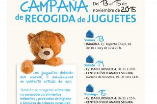 Campaña solidaria de recogida de juguetes y alimentos en Alcobendas este fin de semana