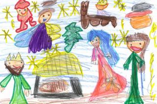 Una niña ilustra la felicitación navideña del Ayuntamiento de Tres Cantos