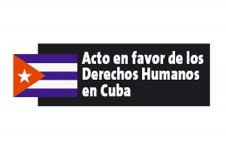 Acto en Alcobendas a favor de los derechos humanos, la libertad y la democracia en Cuba